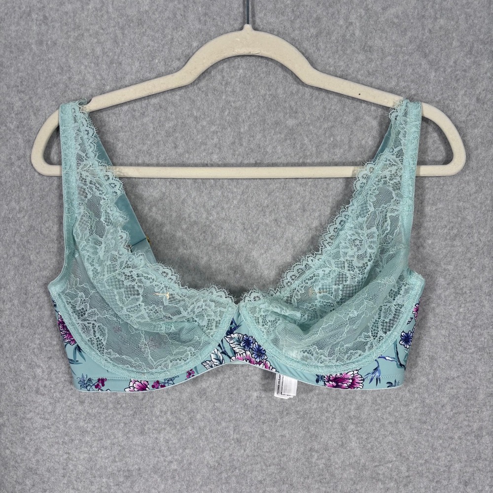 Soma‎ 36DDD Sensuous Chantilly Unlined Plunge Lace Bra 36DDD Balconette Sheer